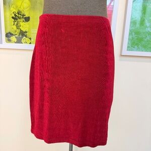 ❤️ Vintage 90s Deep Red Slinky Mini Skirt ❤️